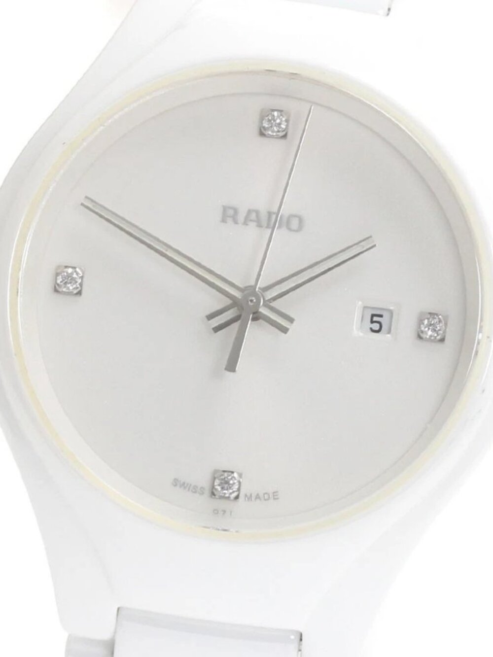 RADO True R27061712 4P Diamond Date white Dial Quartz Ladies Watch_875858